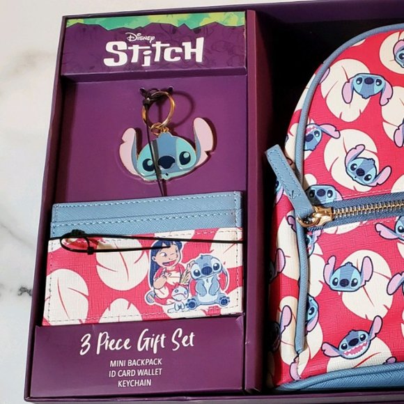 Disney Lilo & Stitch Mini Backpack Purse w/ Card Holder & Key Chain Gift Set main image 6